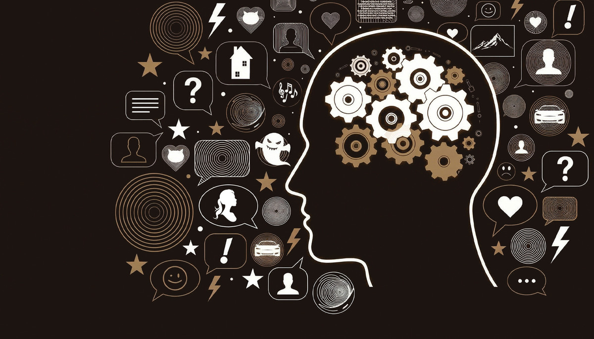 Иллюстрация механизмов человеческого мышления для раздела о чтении подсознательных программ.