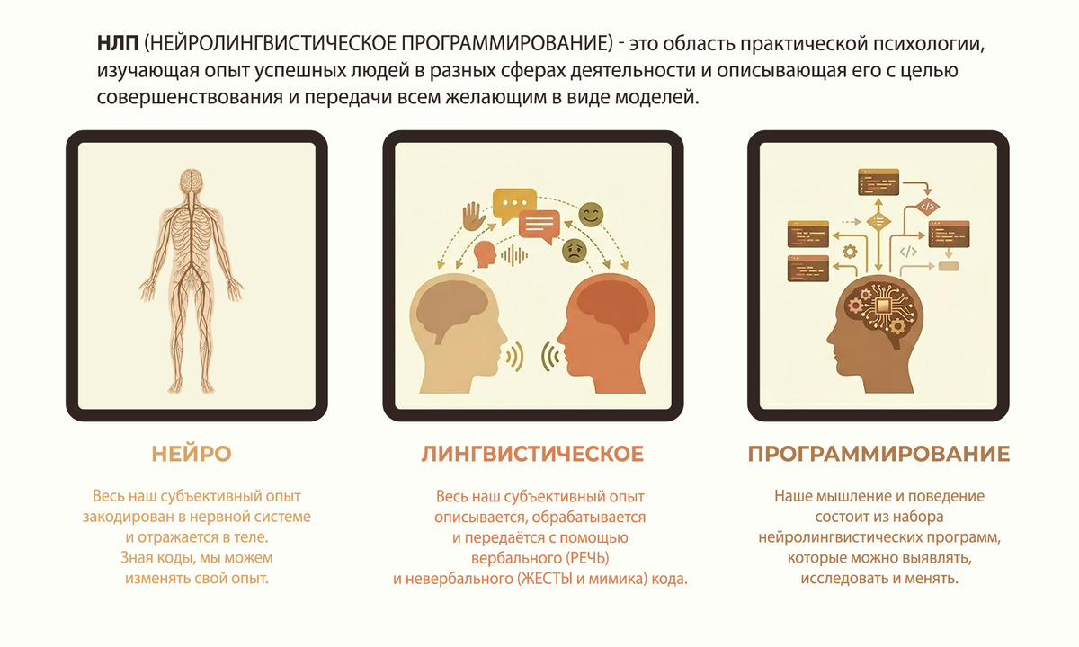 Схема нейролингвистического программирования — модель успешного мышления